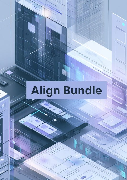 Futuristic cityscape with 'Align Bundle' text overlay