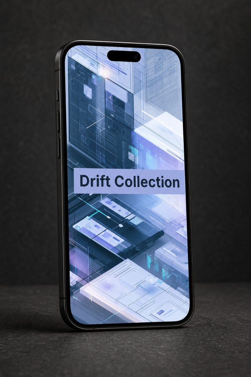 Smartphone displaying 'Drift Collection' app on a dark background