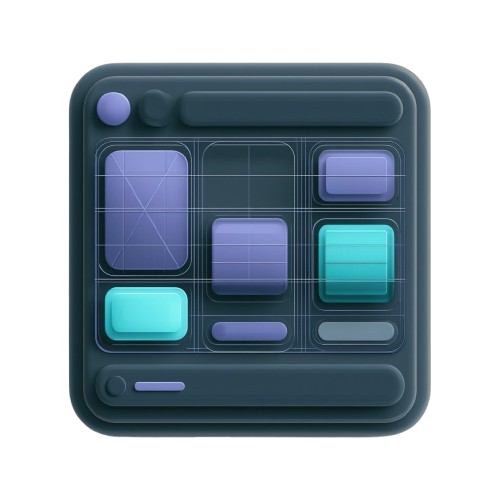 Digital drawing tablet with grid and color swatches on a white background